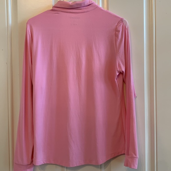 IBKUL Women’s Long Sleeve Zip Shirt Sz M Pink - Picture 3 of 4